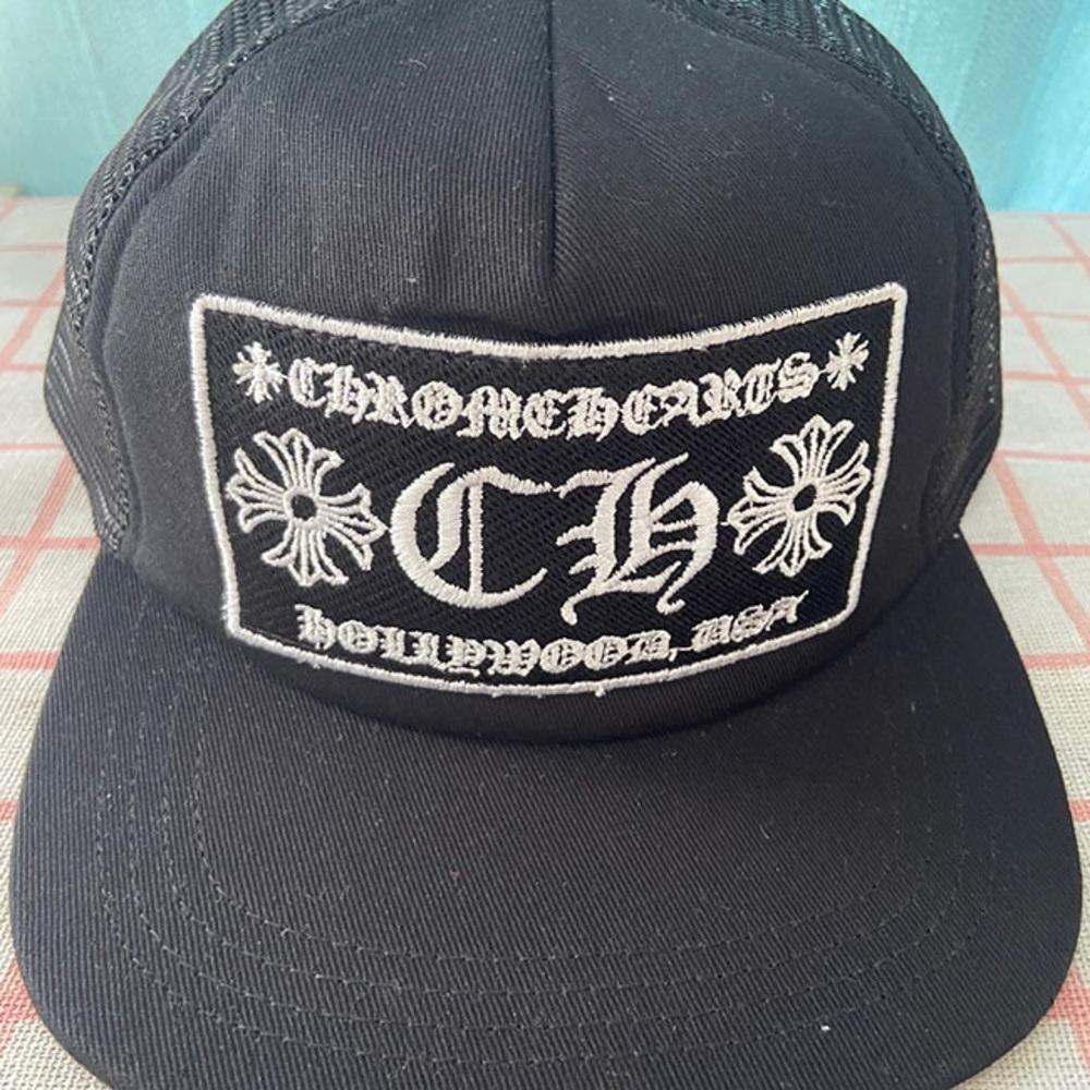 Chrome Hearts Mesh Breathable Black Embroidered Sports Cap - Picture 3 of 7